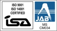 NQAによるISO9001とISO14001の統合マネジメントシステムの認証を示す画像